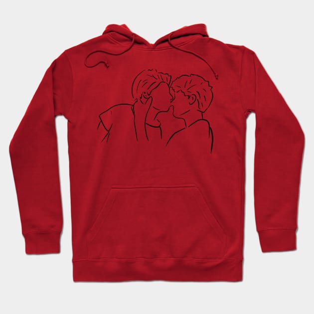 Lucas and Elliot Line Work Hoodie by byebyesally